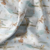 Printed Cotton WILDAIR White / Blue